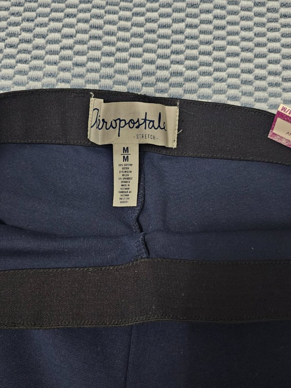 NEW Aeropostale Navy Blue Stretch Skinny Fit Ankle Leggings Pants Size Medium - Picture 4 of 7